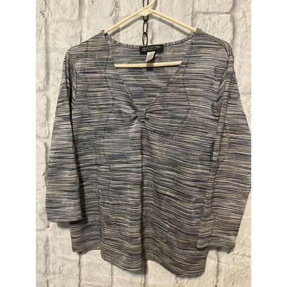 NEW Jones New York 0X Sweater Blue Multi - Picture 5 of 9